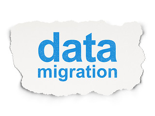 Image showing Information concept: Data Migration on Paper background