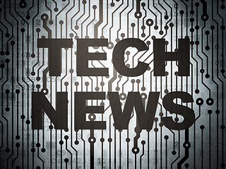 Image showing News concept: circuit board with Tech News