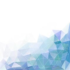 Image showing blue geometric triangle polygon background