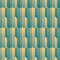 Image showing green triangles striped pattern