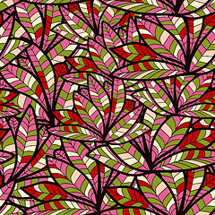 Image showing abstract background of petal and wave