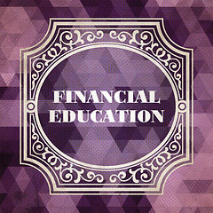 Image showing Financial Education Concept. Vintage design.