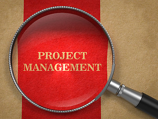 Image showing Project Management Through Magnifying Glass.