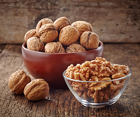 Image showing various kinds of walnuts