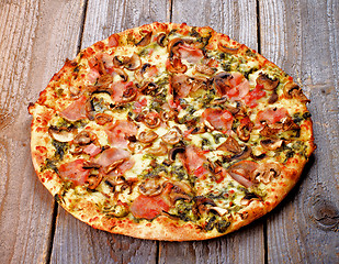 Image showing Mushrooms Pizza