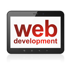 Image showing Web design concept: Web Development on tablet pc computer