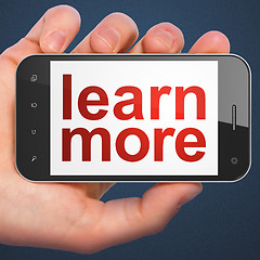 Image showing Education concept: Learn More on smartphone