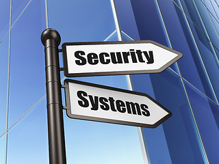 Image showing Privacy concept: Security Systems on Building background
