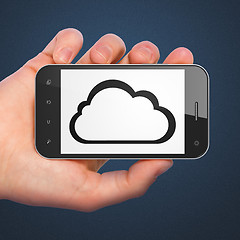 Image showing Cloud technology concept: Cloud on smartphone