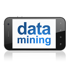 Image showing Information concept: Data Mining on smartphone