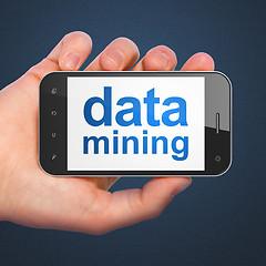 Image showing Information concept: Data Mining on smartphone