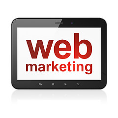 Image showing Web design concept: Web Marketing on tablet pc computer