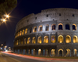 Image showing colosseum at night dusk