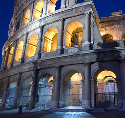 Image showing colosseum at night dusk