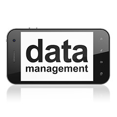 Image showing Information concept: Data Management on smartphone