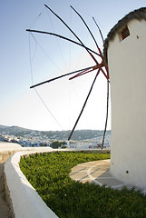 Image showing windmill greek islands