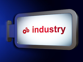 Image showing Finance concept: Industry and Gears on billboard background