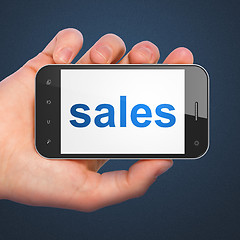 Image showing Marketing concept: Sales on smartphone