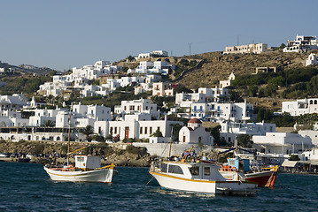 Image showing harbor in the greek islands