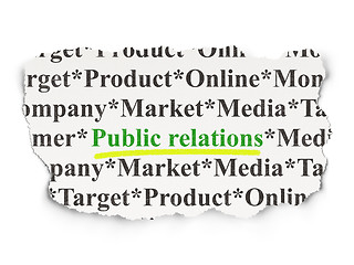 Image showing Advertising concept: Public Relations on Paper background