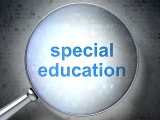 Image showing Education concept: Special Education with optical glass