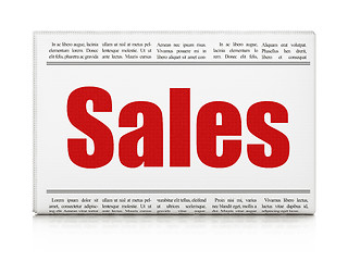 Image showing Marketing news concept: newspaper headline Sales