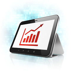 Image showing Business concept: Growth Graph on tablet pc computer