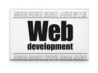 Image showing Web development news concept: newspaper headline Web Development