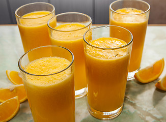 Image showing orange juice and fruits
