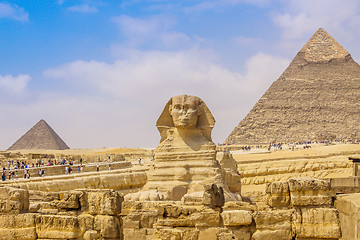 Image showing Sphinx and the Great Pyramid in the Egypt