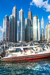 Image showing Dubai Marina cityscape, UAE