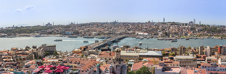 Image showing Istanbul panoramic view from Galata tower. Turkey