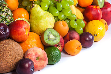 Image showing Huge group of fresh fruits