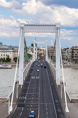 Image showing Elisabeth Bridge, Budapest, frontal view