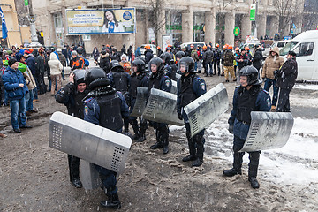 Image showing Protest on Euromaydan in Kiev against the president Yanukovych