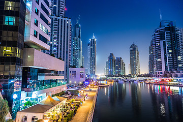 Image showing Dubai Marina cityscape, UAE