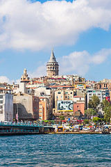 Image showing Golden Horn and the historic Galata area attracts tourists from 