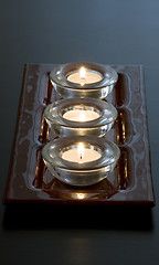 Image showing Candles in a Row