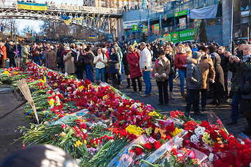 Image showing Ukrainian revolution, Euromaidan after an attack by government f