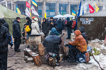 Image showing Protest on Euromaydan in Kiev against the president Yanukovych