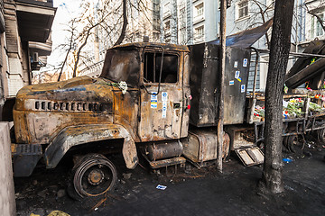 Image showing Ukrainian revolution, Euromaidan after an attack by government f