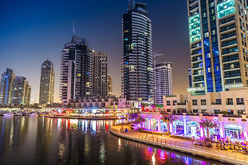 Image showing Dubai Marina cityscape, UAE