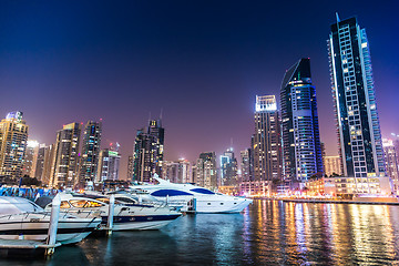 Image showing Dubai Marina cityscape, UAE