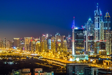 Image showing Dubai downtown. East, United Arab Emirates architecture