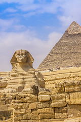 Image showing Sphinx and the Great Pyramid in the Egypt