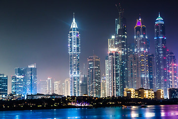 Image showing Dubai Marina cityscape, UAE