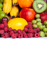 Image showing Huge group of fresh fruits