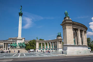 Image showing Hungary, Budapest Heroes' Square in the summer on a sunny day