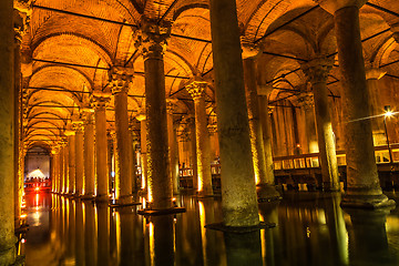 Image showing Underground Basilica Cistern (Yerebatan Sarnici) in Istanbul, Tu