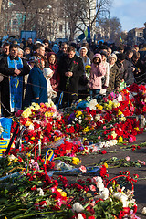 Image showing Ukrainian revolution, Euromaidan after an attack by government f